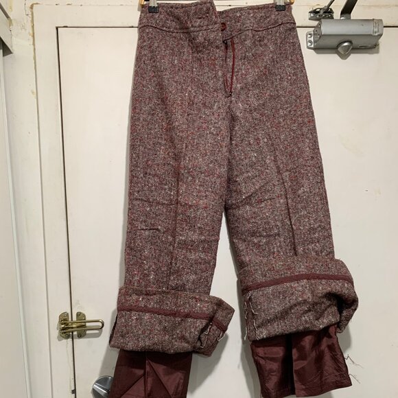 VINTAGE WIDE-LEG TWEED PANTS SIZE 28 - Picture 10 of 11